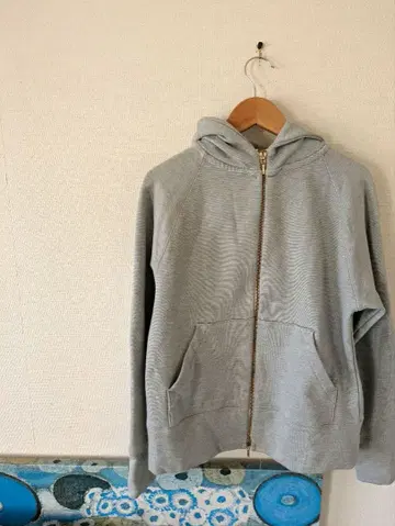 그레이 풀 집업 후드 부착 후드티