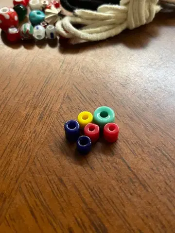 고로즈 컬러 비즈 플라스틱 6개 세트