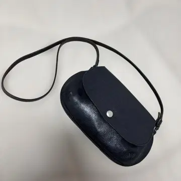 일비종떼 블랙 가죽 숄더백