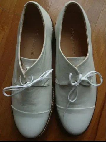 가죽 신발 스트링 슈즈 천연 가죽 siiwa 화이트