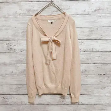 [프로포션] 니트 스웨터 (2) 핑크 리본 귀여운 고급