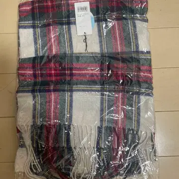 캐시미어 100% 체크 무늬 머플러