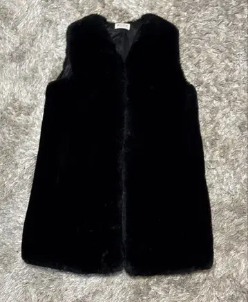 플라스테 블랙 퍼 베스트 M 사이즈