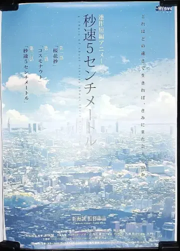 신카이 마코토 감독 작품 영화 [초속 5cm] B2 포스터