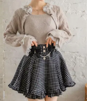 ROJITA 볼레로 니트 앙상블 핑크