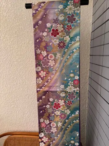 후쿠로 오비 순수 실크 미사용