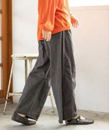 niko and - 리메이크풍 콤비 배럴 팬츠 L 사이즈