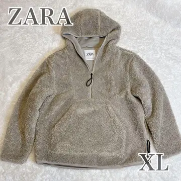 자라 하프 지퍼 보아 후드티 XL