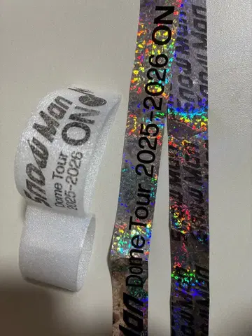 SnowMan 은색 테이프 1개와 음표 낙하물