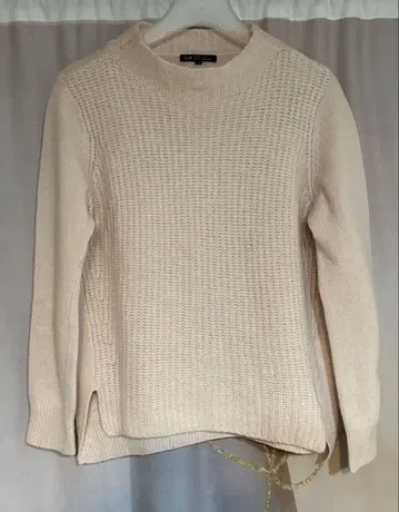 23구 라무 울 캐시미어 슬릿 와플 니트 40호 핑크