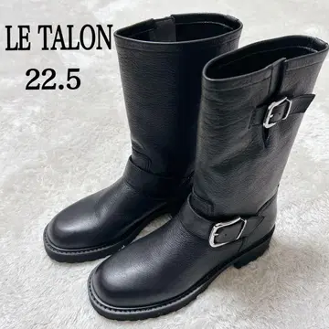 [ 미사용급 ] LE TALON 엔지니어 부츠 트랙 밑창 가죽 블랙