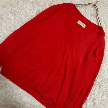 ADAM ET ROPE V넥 니트 주홍색 F