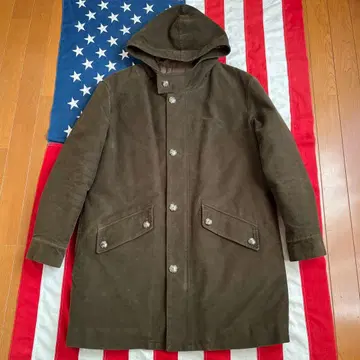 A.P.C. 충전솜 몰스킨 모즈 코트 S 올리브 드라브