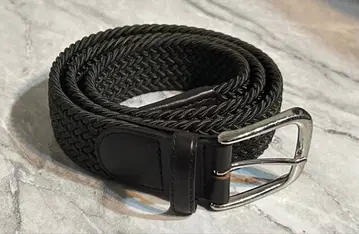 파파스 플러스 뜨개질 밴딩 신축 메쉬 벨트 차콜 그레이