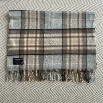 TWEEDMILL 울 체크 무늬 머플러 스톨
