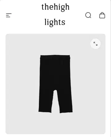 thehighlights 리브 하프 레깅스 블랙 새상품