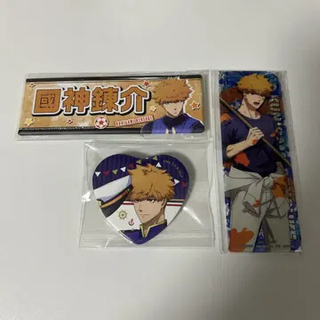 블루 록 쿠니가미 렌스케 GIGO 홀로그램 롱 캔뱃지 네임 캔뱃지