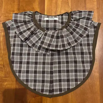 banryoku 프릴 탈부착 카라 브라운 계열 체크
