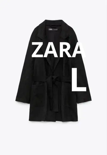 자라 페이크 스웨이드 코트