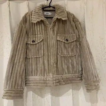 B-HEAT 인조 모피 CPO 블루종 아줄바이마우지 S 사이즈