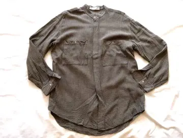 Tullio Di Lorenzo ITALY 밴드 카라 레이온 셔츠 L