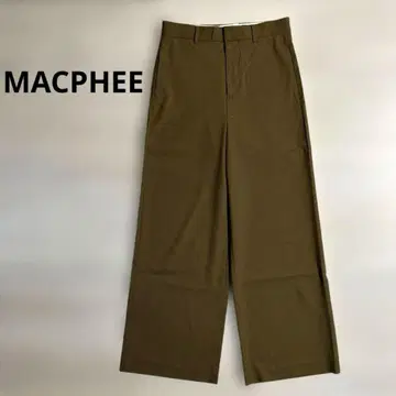 MACPHEE 맥피 올리브 브라운 스트레이트 팬츠