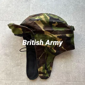 미사용 영국군 플라이트 캡 윈터 캡 카모플라주 카모 패턴 레어