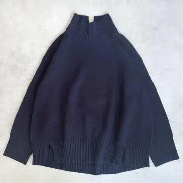SHIPS 쉽스 니트 울 캐시미어 다크 블루 하이넥
