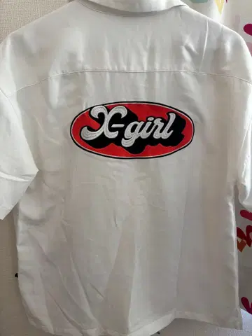 X-girl 화이트 볼링 셔츠 2 사이즈