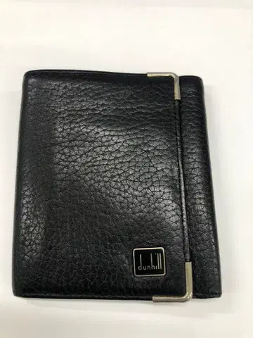 dunhill 이단 접이식 지갑 블랙 가죽