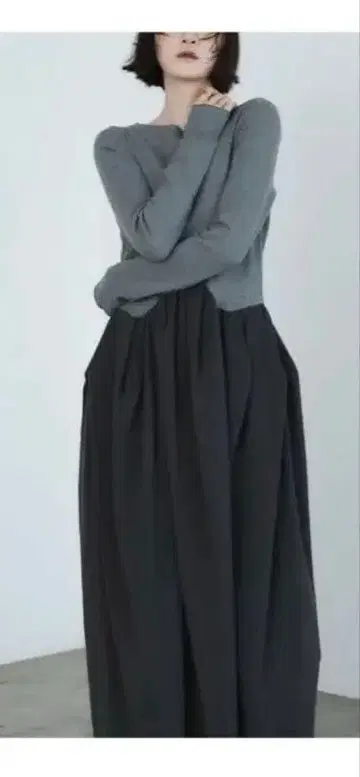 유나이티드 애로우즈 웨이브 절개 도킹 원피스 완판템