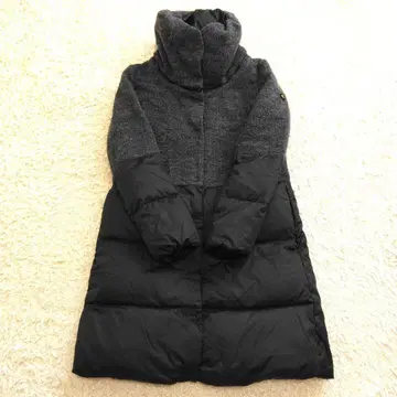 블랑바스크 다운 코트 롱 자켓 그레이/블랙 38