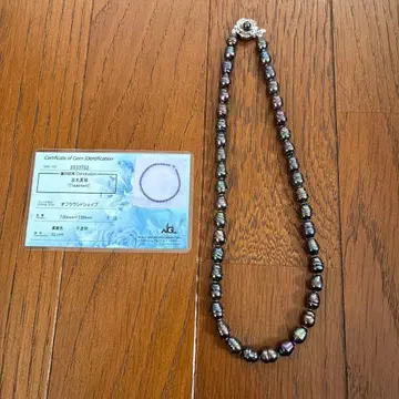 담수 진주 목걸이 실버 클로징