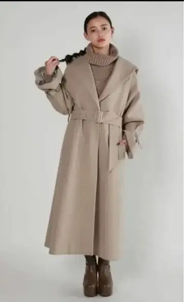 MURUA 세일러 카라 트렌치 코트 벨트