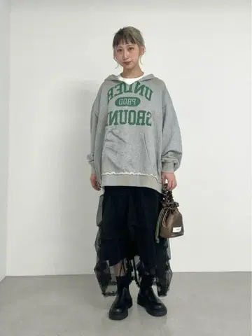 차오패닉 UNDER PROD GROUND 후디 그레이