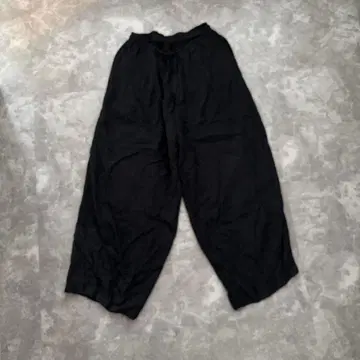 블랙 와이드 팬츠