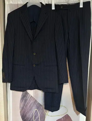 빔즈 F 스트라이프 울 모헤어 셋업 네이비