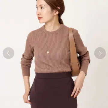 이에나 IENA 엑스트라 파인 메리노 리브 크루넥 니트 풀오버