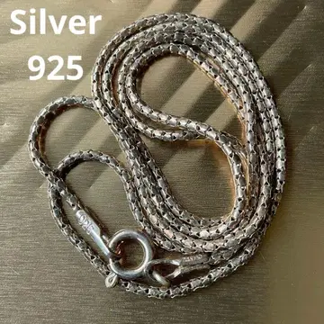 실버 925 목걸이 체인만 심플 여리여리 각인 있음 40cm