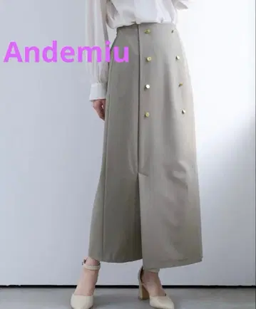 안데뮤 마린 I 라인 스커트 S