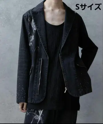 philtheory 페인트 기믹 테일러드 자켓 블랙 S 사이즈