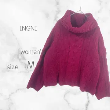 잉그 케이블 짜임 터틀넥 니트 두꺼운 원단 (M) 폴리에스테르 100%