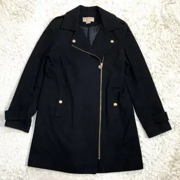 마이클코어스 롱 코트 MK 울 블랙 M 사이즈