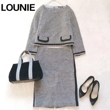 컨디션 최상 루니 LOUNIE 트위드 셋업 앙상블 투피스