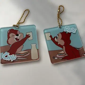 칩 & 데일 아크릴 키링 2점 일괄