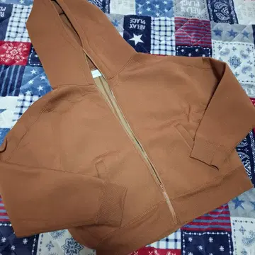 안티카 브라운 풀 집업 후드티 XXL 점퍼