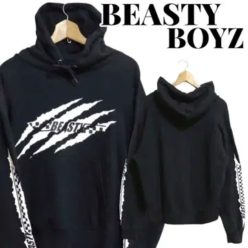 BEASTY BOYZ 클로 프린트 Scars 풀오버 후드티 M