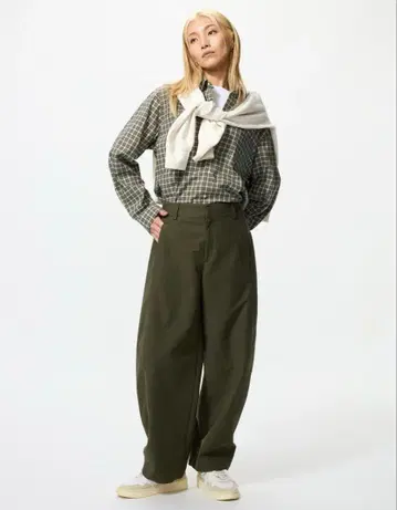 저지 배럴 레그 팬츠