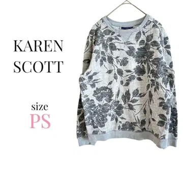 카렌 스캇 [ PS ] 꽃무늬 긴팔 맨투맨 트레이닝복 캐주얼 속기모