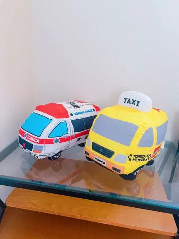 토미카 봉제 인형 택시 순찰차